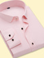 Χαμηλού Κόστους Επίσημα πουκάμισα-Ανδρικά Πουκάμισο Επίσημο Πουκάμισο Συμπαγές Χρώμα Σκέτο Μονόχρωμο Ροζ Ανοικτό Μαύρο Λευκό Κίτρινο Πράσινο Ανοικτό Δουλειά Causal Μακρυμάνικο Ρούχα Υψηλής Ποιότητας
