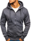 cheap Basic Hoodie Sweatshirts-Men&#039;s Zip Hoodie Sweatshirt Full Zip Hoodie Basic Solid Color Navy ArmyGreen Black Red Wine Light Grey Hooded Sports &amp; Outdoor Casual Daily Long Sleeve Clothing Clothes Regular Fit