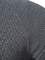 preiswerte Henley-Hemden für Herren-Herren T Shirt Henley Shirt Modisch Casual Waffel Winter Langarm Wein Blau Armeegrün Grau Weiß Schwarz Feste Farbe Umlegekragen Casual Täglich Button-Down Kleidung 1pc Modisch Casual Waffel