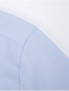 preiswerte Formelle Hemden-Herren Hemd Oberhemd Feste Farbe Glatt Einfarbig Hellrosa Schwarz Weiß Gelb Hellgrün Arbeit Casual Langarm Bekleidung Designer