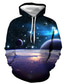 cheap Graphic Hoodies-Men&#039;s Hoodie Sweatshirt Print Streetwear Designer Casual Graphic Universe Blue Purple Royal Blue Brown Print Hooded Casual Daily Long Sleeve Clothing Clothes Regular Fit