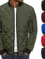 cheap Men&#039;s Jackets &amp; Coats-Men&#039;s Women&#039;s Parka Winter Regular Plain Plaid / Check Quilted Casual Outdoor Daily Warm Black Wine Royal Blue Red Navy Blue Army Green
