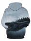 cheap Graphic Hoodies-Men&#039;s Hoodie Sweatshirt Print Streetwear Designer Casual Graphic Dinosaur Light Blue Gray Black Print Hooded Casual Daily Long Sleeve Clothing Clothes Regular Fit