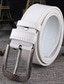abordables Cinturones de hombre-Hombre Cinturón Blanco Negro Color Camello Marrón Café Color sólido Sencillo