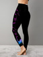 cheap Women&#039;s Pants-Women&#039;s Sweatpants Capri shorts Print Sports Daily Yoga Stretchy Cotton Blend Outdoor Sports Butterfly Mid Waist 3D Print Green Black Purple S M L