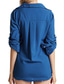 voordelige Damesblouses-damesblouse overhemd effen overhemdkraag met lange mouwen zakelijk basic elegante top