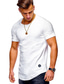 preiswerte Lässige T-Shirts für Herren-Herren T Shirt Hemd Kurzarm Einfarbig Übergröße Rundhalsausschnitt Casual Täglich Kleidung Sportbekleidung Basic Casual Weiß Schwarz Grau