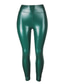 זול טייצים-בגדי ריקוד נשים בסיסי שיק ומודרני מכנסיים חותלות עד לקרסול מכנסיים מועדונים סטרצ&#039;י (נמתח) אחיד פוליאוריתן עור מלאכותי מותניים גבוהים סקיני יין אדום שחור צבע ירוק כהה כחול כהה S M L XL XXL