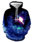 cheap Graphic Hoodies-Men&#039;s Hoodie Sweatshirt Print Streetwear Designer Casual Graphic Universe Blue Purple Royal Blue Brown Print Hooded Casual Daily Long Sleeve Clothing Clothes Regular Fit