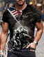 ieftine Tricouri 3D Bărbați-Bărbați Tricou Designer Vară Manșon scurt Grafic Vultur Steag Național Imprimeu Stil Nautic Zilnic Concediu Imprimeu Îmbrăcăminte Îmbrăcăminte Designer Casual Mare si inalt Negru