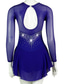 cheap Figure Skating Dresses-Figure Skating Dress Women's Girls' Ice Skating Dress Outfits Burgundy Royal Blue Blue Patchwork Mesh Spandex High Elasticity Practice Professional Competition Skating Wear Handmade Crystal