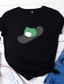 お買い得  レディースＴシャツ-カップルのための面白いスケートボードのカエルシャツ半袖クルーネックコットントップス（緑、l）