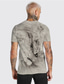 cheap Men&#039;s 3D T-shirts-Men&#039;s Shirt Tee T shirt Tee Designer Summer Short Sleeve Graphic Lion Print Crew Neck Daily Holiday Print Clothing Clothes Designer Casual Big and Tall Gray