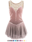 cheap Figure Skating Dresses-Figure Skating Dress Women&#039;s Girls&#039; Ice Skating Dress Yan pink Aegean Blue White Patchwork Mesh Spandex Practice Competition Skating Wear Handmade Jeweled Rhinestone Sleeveless Ice Skating Figure