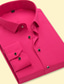 economico Camicie da vestito-Per uomo Camicia Camicie Tinta unica Liscio Tinta unita Rosa chiaro Nero Bianco Giallo Verde chiaro Ufficio Informale Manica lunga Abbigliamento Originale