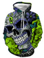cheap Graphic Hoodies-Men&#039;s Hoodie Sweatshirt Print Streetwear Designer Casual Graphic Skull Green Red Gray Black Print Hooded Casual Daily Long Sleeve Clothing Clothes Regular Fit