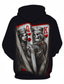abordables hoodies graphiques-Homme Sweat à capuche Imprimer Vêtement de rue Design Casual Graphic Poker Blanche Noir Print Capuche Casual du quotidien Manches Longues Vêtements Standard