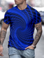 cheap Men&#039;s 3D T-shirts-Men&#039;s Shirt Tee T shirt Tee Designer Summer Short Sleeve Graphic Optical Illusion 3D Print Crew Neck Daily Holiday Print Clothing Clothes Designer Casual Big and Tall Green Black Blue