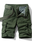 זול מכנסיים קצרים-בגדי ריקוד גברים מכנסיים קצרים כיס כיס מרובה אחיד נושם חוץ באורך הברך יומי מכנסיים קצרים מטען שחור ירוק צבא מיקרו-אלסטי