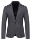 cheap Men&#039;s Jackets &amp; Coats-Men&#039;s Blazer Sport Jacket Sport Coat Breathable Party / Evening Single Breasted One-button Turndown Business Casual Jacket Outerwear Plaid / Check Print Light Grey Khaki Dark Grey / Spring / Fall
