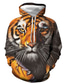 cheap Graphic Hoodies-Men&#039;s Hoodie Sweatshirt Print Streetwear Designer Casual Graphic Tiger Blue Rainbow Orange Gray Print Hooded Casual Daily Long Sleeve Clothing Clothes Regular Fit
