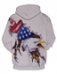 cheap Graphic Hoodies-Men&#039;s Hoodie Sweatshirt Print Streetwear Designer Casual Graphic Eagle Light gray Red Navy Blue Light Blue Print Hooded Casual Daily Long Sleeve Clothing Clothes Regular Fit