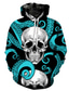 cheap Graphic Hoodies-Men&#039;s Hoodie Sweatshirt Print Designer Sportswear Casual Graphic Skull Graphic Prints Blue Yellow Rainbow Black Print Plus Size Hooded Casual Daily Sports Long Sleeve Clothing Clothes Regular Fit