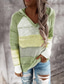 cheap Sweaters-Women&#039;s Sweater Pullover Knitted Color Block Casual Long Sleeve Loose Sweater Cardigans Hooded Fall Spring Green Black Wine / Holiday / Work