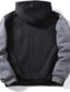 Χαμηλού Κόστους Basic Φούτερ με Κουκούλα-Ανδρικά hoodie σακάκι Φούτερ με φερμουάρ και φερμουάρ Υψηλής Ποιότητας Κλασσικό &amp; Διαχρονικό Θερμαντικά Συμπαγές Χρώμα Συγκόλληση Ανοικτό Γκρίζο Σκούρο γκρι Ρουμπίνι Μαύρο Με Κουκούλα / Προβιά