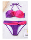 cheap Bikini Sets-Women&#039;s Swimwear Bikini 2 Piece Swimsuit Push Up Slim Tie Dye Blue Red Bandeau Halter Bathing Suits New Sexy / Padded Bras