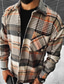 cheap Men&#039;s Jackets &amp; Coats-Men&#039;s Jacket Regular Pocket Coat Khaki Sporty Street Fall Single Breasted Turndown Regular Fit M L XL XXL 3XL 4XL / Long Sleeve / Cotton