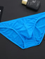voordelige Herenondergoed-Voor heren Standaard Eenvoudig Heldere kleur Basic slipje Slip Hoge Elasticiteit Lage Taille Sexy 1 PC Licht Blauw M