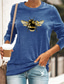 cheap Women&#039;s T-shirts-bees print o-neck casual t-shirt