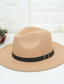 رخيصةأون قبعات الرجال-قبعة الرجال الأساسية دلو خمر واسعة حافة قبعة فيدورا قبعة الشمس قبعة ملونة صلبة / خريف / صيف