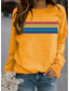 abordables Camisetas de mujer-Mujer Camiseta Design Manga Larga Arco iris Graphic Diseño Estampado en caliente Escote Redondo Casual Diario ropa Design Básico Casual Verde Trébol Negro Gris