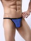 cheap Men&#039;s Exotic Underwear-Men&#039;s Mesh Sexy Pure Color Panties G-string Underwear Stretchy Low Waist Full Transparent Breathable Silky Fine Mesh Thong T Pants Blue M