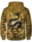 cheap Graphic Hoodies-Men&#039;s Hoodie Sweatshirt Print Designer Casual Big and Tall Graphic Dragon Graphic Prints Brown Print Hooded Daily Sports Long Sleeve Clothing Clothes Regular Fit