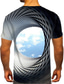 voordelige 3D T-shirts voor mannen-Voor heren T-shirt 3D Print Wolken Ronde hals Zwart Geel blauw Paars Groen 3D-afdrukken Buiten Straat Korte mouw Afdrukken Kleding Sport Modieus Ontwerper Sportkleding