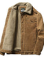 cheap Men&#039;s Jackets &amp; Coats-Men&#039;s Corduroy Jackets Coats Fleece Jacket Bomber Jacket Casual Jacket Daliy Outdoor Street Pocket Gary Khaki Army Green Coffee Winter Fall