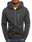 levne Základní mikiny-pánský svetr s kapucí, lehký, dlouhý rukáv, na zip, velikost l, černý