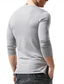 cheap Men&#039;s Henley Shirts-Men&#039;s T shirt Tee Solid Color Round Neck Daily Outdoor Button-Down Long Sleeve Tops Simple Fashion Sports Green White Black