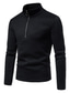 cheap Basic Hoodie Sweatshirts-Men&#039;s Sweatshirt Solid Color Half Zip Casual Daily Holiday Sportswear Casual Hoodies Sweatshirts  Long Sleeve Black Gray Dark Gray