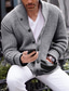 abordables pull cardigan pour hommes-Homme Pull Chandail Cardigan Tricoter Tricoté Couleur unie Col V à la mode Casual Extérieur Intérieur Vêtement Tenue Hiver Automne Noir Jaune S M L