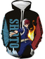 billiga grafiska hoodies-Inspirerad av My Hero Academia Boko No Hero Todoroki Shoto Huvtröja Animé 100% Polyester Anime 3D Harajuku Grafisk Huvtröja Till Herr / Dam / Par