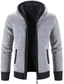 cheap Men&#039;s Cardigan Sweater-Men&#039;s Cardigan Sweater Ribbed Knit Tunic Knitted Color Block Hooded Warm Ups Modern Contemporary Daily Wear Going out Clothing Apparel Winter Fall Burgundy Light Grey M L XL / Long Sleeve