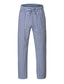 お買い得  スリープボトム-メンズパンツ　パジャマ　フランネルパジャマ　ソフト　チェック柄　格子デザイン　日常　通気性よい　ポケット付き　ボトムスパジャマグレー