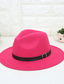 abordables Sombreros de hombre-Sombrero de pescador básico para hombre, sombrero fedora de ala ancha vintage, sombrero para el sol, sombrero de color sólido/otoño/verano