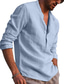 Χαμηλού Κόστους ανδρικά πουκάμισα casual-ανδρικό πουκάμισο μονόχρωμη τσέπη επίσημο στυλ μοντέρνο στυλ μακρυμάνικο street κανονική εφαρμογή βαμβακερό μοντέρνο στυλ ελαφρύ casual vacation v λαιμό ανοιχτό μπλε κρασί κόκκινο γκρι καλοκαιρινά