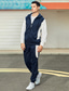 זול חליפת ריצה לגבר-aliexpress ebay amazon אירופאי ואמריקאי קרדיגן חדש לגברים סוודר קפוצ&#039;ון בצבע ניגודיות חליפת ספורט קז&#039;ואל לגברים
