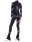 cheap Figure Skating Training Outfit-Figure Skating Jacket with Pants Women&#039;s Girls&#039; Ice Skating Pants / Trousers Top White Pink Blue Glitter Fleece Spandex High Elasticity Training Competition Skating Wear Thermal Warm Crystal